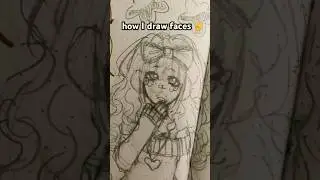 || How I draw faces! ✌️😙 || #arttutorial #drawingtutorial #tutorial #art #drawing #artist #sketch
