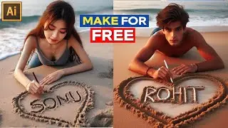 Girl Drawing Name  Ai Art Editing | Trending Ai Name Art Generator | Sand Art Ai Photo Editing