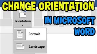 How to change one page to landscape in Word. Change the orientation of one page in Word 365.  2020