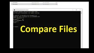 How to Compare Two Text Files in Command Prompt