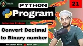 Recursive Function to Convert Decimal to Binary in Python ❤️ | Python Programs 🔥| Day 21