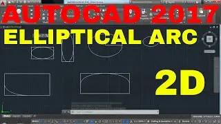 AutoCAD commands ellipse elptical arc tutorial