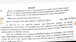 Wbp constable joining update//instructor appoint for RC and ASI training