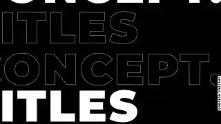 Black White Titles Opener | After Effects Template