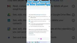 Add Gmail Account to Microsoft Outlook App #shorts