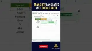 How to Translate Languages with google Sheet | #shorts #ytshorts #youtubeshorts #exceltips