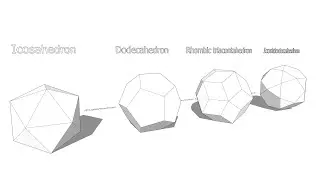 How to create icosahedron, dodecahedron, rhombic triacontahedron, icosidodecahedron in Sketchup