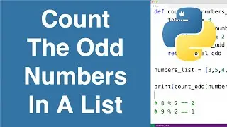 Count The Odd Numbers In A List | Python Example