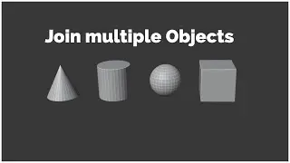How to join multiple objects into single object | Blender short tutorial
