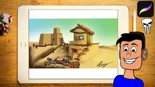 Epic Procreate Beginner Art,Timelapse With Music  ( Speedart ) not really!!!