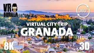 Granada, Spain Guided Tour in 360 VR (short)- Virtual City Trip - 8K Stereoscopic 360 Video