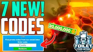 *NEW* WORKING CODES FOR TOILET TOWER DEFENSE IN ROBLOX - TTD CODES - TTD CODE