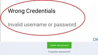 How To Fix Facebook Wrong Credentials Invalid username or password Problem Solve