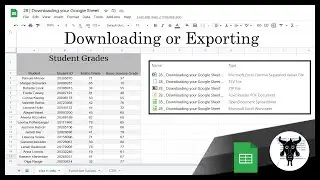 Google Sheets Beginners: Exporting or Downloading a Google Sheet as different file types(28)