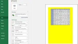 Add background color to Excel and print background color of Excel.