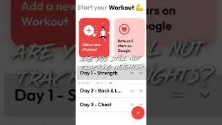 Always track your weights 
