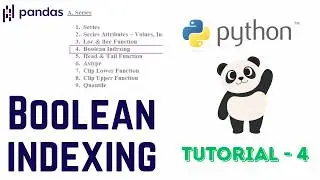 Python Pandas Tutorial - 4 || Boolean Indexing