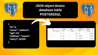 Insert and save json object data value directly to table POSTGRESQL