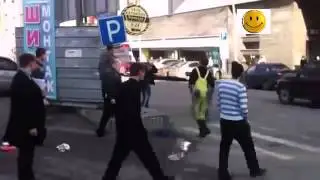 Узбеки и Таджики - драка у Москва Сити