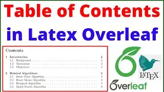 How to Create Table of Contents in Latex Overleaf Bangla Tutorial 2023 |Add Insert Table of Contents