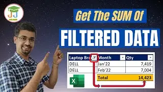 Get the SUM of filtered data | SUM visible data | EXCEL | MS EXCEL Tutorial | SUBTOTAL Formula