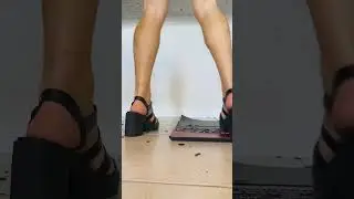 DESTROYING A LAPTOP (heels crush) 