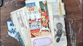 Junk Journal Tutorial | Making Pockets from Book Pages | Using Up Scraps