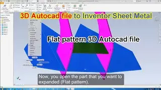 How to Expand the part in Inventor from 3D Autocad file - Software Training