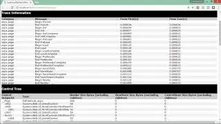 ASP.NET - Page Level Tracing