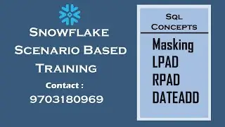 SQL String and Date Functions in Snowflake | Snowflake Training