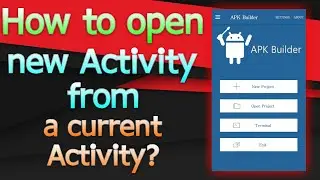 How to Open New Activity from Current Activity? (Android JAVA)