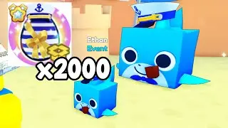 I Opened 2000 Sailor Eggs And Got Huge Sailor Shark! - Pet Simulator X Roblox