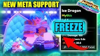 (Update 3) First Look at Ice Dragon *New Meta Mythic* Support In Roblox Anime Defenders