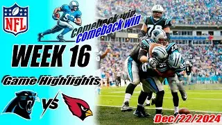 Carolina Panthers Vs. Arizona Cardinals WEEK 16 FULL Game 1+2ND-QTR Highlights | NFL 2024 Season