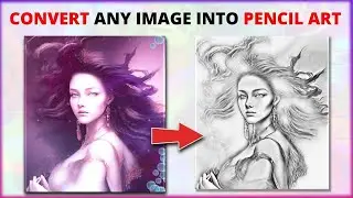 Pencil Art Photo Editing Tutorial In 1 CLICK FREE 🔥 | Create Sketch Photo Art