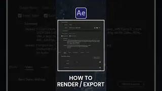 How to Render in After effect  | 