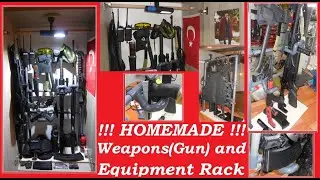 (1)Silah ve Ekipman Rafı (Tam Kapasite + EV YAPIMI)-Gun and Equipment Rack (Full Capacity+HOMEMADE)