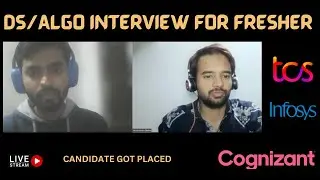 Infosys & TCS  DSA Interview 🎉 Candidate got selected 