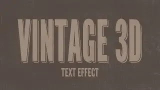 Photoshop Tutorial CS6 CC: Vintage 3D Text