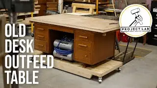 I turned an old desk into an outfeed table, and it only took me 5 years to do it