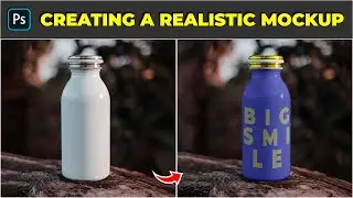 Create a super realistic mockup for round objects - Photoshop Tutorial