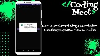 How to Handle Single Permission Without Library in Android Studio Kotlin | Easy Tutorial