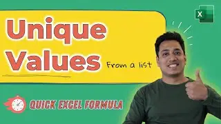 Count Unique Values | Excel Formula | Learn Excel