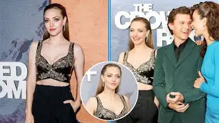 Amanda Seyfried sizzles in a jeweled black vinyl bra top  at the NYC premiere ‼️