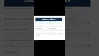 Diabetes Prediction Application | Machine Learning Projects