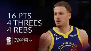 Donte DiVincenzo 16 pts 4 threes 4 rebs vs Lakers 2023 PO G6