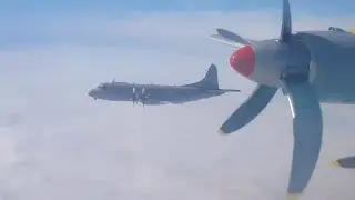 Встреча Ил-38 России и разведчика P-3C Orion Норвегии