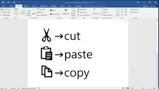 How to insert cut, copy and paste symbols in word