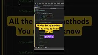 String methods you need to know for C# coding interview - Part 1 #shorts #coding #csharp #strings