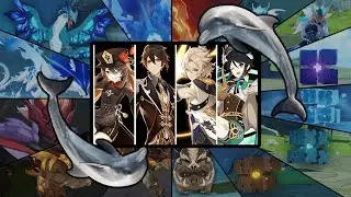 Full Dolphin Team Against All Bosses In The Game - Genshin Impact